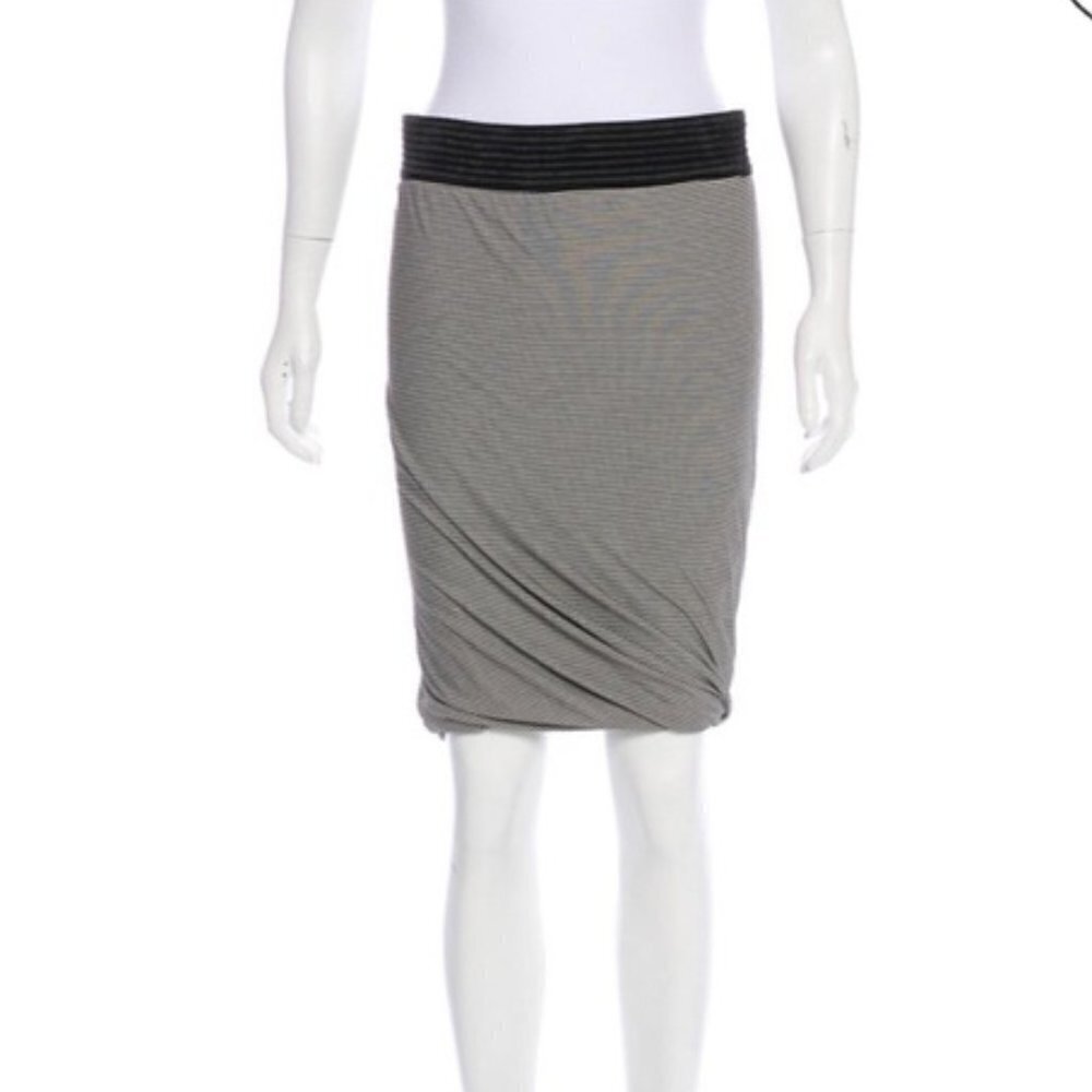 T by Alexander Wang Ruched Twist Striped Skirt XS